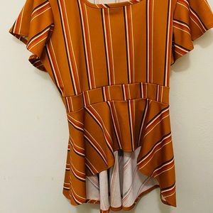 Swing blouse vertical lines.